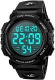 CIVO Mens Digital Sports Watches Military Big Numbers 50M Waterproof Large Face Army Wrist Watch LED Back Light Casual Watch for Men Rubber