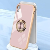 Urarssa iPhone Xr Phone Case Magnetic Ring Holder 360 Degree with Rotation Finger Car Holder Shockproof Case Cover for iPhone Xr-Light Purple
