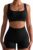 SHEKINI 2 Pcs Gym Sets for Women Seamless Ribbed High Waist Shorts Leggings with Sports Bra Tracksuit Womens Full Set Running Jogging Gym Yoga