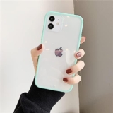 Gadgets Mafia for iPhone XR Case Shockproof Protective Slim Fit Hard Back Soft Silicone Edge Bumper Transparent Phone Cover (Mint Green)