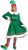 Agoky Women’s Christmas Elf Costume Velvet Santas Helper Fancy Dress Outfit Set for Xmas Holiday Party