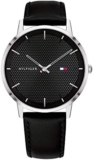 Tommy Hilfiger Analogue Quartz Watch for Men with Black Leather Strap – 1791651