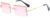 YUELUQU Retro Rimless Rectangle Sunglasses for Women Men Transparent Glasses Y2K Vintage Eyewear