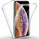 Case for iPhone XR, with [ Built-in Screen Protector ] + [ Camera Lens Protector ], Shockproof Military Grade 360 Full Protective Cover (iPhone XR) Clear