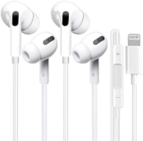2 Pack Lightning Headphones 【Apple MFi Certified】 Wired Earphones iPhone Headphones In-Ear Earbuds Noise Isolating Built-in Microphone & Volume Control Compatible with iPhone 14/13/SE/12/11/XR/8/7/XS