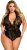 ohmydear Lace Bodysuit for Women Plus Size Lingerie Set Sexy Teddy Underwear Deep V Neck Halter Nightwear Sleeveless Outfit Clubwear Leotard Top,Uk 8-22