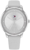Tommy Hilfiger Analogue Quartz Watch for Women with Grey Leather Strap – 1782542