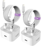 iPhone Fast Charger Cable and Plug 2 Pack, AAZV iPhone Charger with 2M Cable [MFi Certified], PD 20W USB C Charger Plug Compatible iPhone 13/12/ 11 Pro Max etc USB Charger Plug UK and 2M Charger