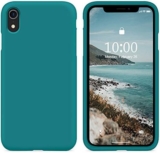 SURPHY iPhone XR Silicone Case, Liquid Silicone Gel Rubber with Soft Microfiber Cloth Lining Cushion Anti-Scratch Shockproof 6.1 inch Phone Case for iPhone XR (2018) iPhoneXR (Teal Blue)