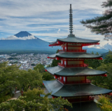 Pagoda and Fuji