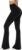 Sundwudu Black Flare Yoga Pants for Women – Soft High Waist Bootcut Leggings Tall & Long Bootleg Pants for Women