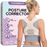 VICORRECT Posture Corrector for Women – Upper Back Brace Adjustable & Breathable for Posture Correction: Neck Shoulder & Upper Back Pain Relief (L-XL)