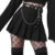 DINGJIUYAN Mini Women Backpack Pleated Skirt Harajuku Skirts Gothic Grunge Kawaii Lolita Skirt Metal