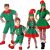 Yoisdtxc Women Men Christmas Elf Cosplay Costume Santa Dress/Top+ Pants/Leg Warmer+Hat+ Belt Xmas Elf Roleplay Costume