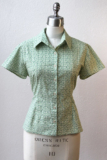BASIC BLOUSE with cap sleeves ~ cotton ~ made in house ~ $60