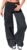 Nuofengkudu Women Stretch Wide Leg Cargo Trousers Bootcut 6 Utility Pockets Elasticated High Waisted Loose Fit Flared Pants Y2K Streetwear