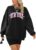 Voqeen Women’s Oversized Sweatshirts Crewneck Long Sleeve Casual Loose Pullover Tops New York Y2K Boy Friend Tops