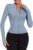 CheChury Running Jacket Women Zip Up Gym Jacket Long Sleeve Running Top with Thumb Holes Slim Fit Sport Jacket Lightweight Quick-Dry Workout Tops for Women Gym Wear Yoga Tops