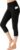 YUSHOW Capri Leggings Women High Waist Yoga Pants Workout Running Tights Cropped Leggings 3/4 Exercise Athletic Tights