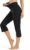 Promover Yoga Capris for Women Bootcut Yoga Pants with Pockets High Waisted Front Split Crop Bootleg Workout Capri Leggings