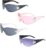 4pcs y2k accessories, y2k sunglasses, rave glasses, Cool Glasses, Wrap Around Sunglasses Women Rimless Wrap Around Sunglasses Women Men, Sunglasses Oversized Shades Cool Star Fashion Sun Glasses UV400