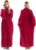 Oksun Womens Plus Size Fleece Dressing Gown Soft Bathrobe Full Length with Zipper