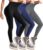 Leafigure 3 Pack Leggings for Women High Waisted Non See-Through Black Soft Workout Gym Yoga Pants