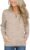 Breampot Womens Casual Long Sleeve Sweatshirt Stand Collar 1/4 Zip Pullover Jumper Tops With Pockets