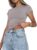 Women’s Basic Slim Fit T-Shirt Top Short Sleeve Y2K Tops TikTok Influence Crop Top Club Party Streetwear