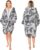 Dreamscene Tie Dye Oversized Hoodie Zip Up Womens Sherpa Fleece Wearable Blanket Giant Sweatshirt Cardigan Jumper, Charcoal Grey