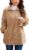 CURLBIUTY Women’s Teddy Fleece Jumper Half-zip Top Fuzzy Fluffy Pullover Casual Hoodie Lined Lightweight Warm & Cosy