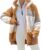 CMTOP Womens Teddy Hoodies Fleece Coats Winter Warm Sherpa Jacket Full Zip Up Hooded Cardigan Fuzzy Sweatshirt Long Sleeves Plush Fluffy Oversized Hoodie Outwear with Pockets, Drawstring