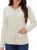 GRACE KARIN Women’s Round Neck Cardigan Long Sleeve Zipper Stretchy Casual Cardigan Knitted Coat Tops