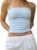 Geagodelia Women’s Bandeau Top Sexy Tube Top Ladies Strapless Vest Crop Top Y2K Fashion Aesthetic Clothes Summer Outfit Going Out Backless Tops Streetwear