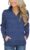 Breampot Womens Casual Long Sleeve Sweatshirt Stand Collar 1/4 Zip Pullover Jumper Tops With Pockets