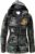 SHOPOHOLIC FASHION Slashed Patchwork Black Zip Up Hoodie for Women, Stonewashed Cotton Ribbed Sweatshirt