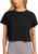 CRZ YOGA Women’s Short Sleeve Gym T-Shirts Loose Fit Sports Fitness Crop Tops Workout Casual Cropped Shirt