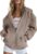 Jhsnjnr Women’s Long Sleeve Sweatshirts Casual Hooded Jackets with Pockets Oversized Zip Up Hoodies