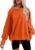 Womens Oversized Crewneck Solid Color Sweatshirt Side Slit Long Sleeve Pullover Fit Tops Fall Trendy Clothes Women