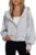 Jhsnjnr Womens Zip Up Hoodie Drawstring Long Sleeve Sweatshirt with Pockets Lightweight Hooded Cropped Jackets