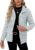 Mainfini Women’s Winter Stand-Up Collar Teddy Fleece Jackets Full Zip Pockets Warm Coat S-XXL