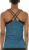 icyzone Women’s Workout Yoga Tank Top with Built in Bra, Strappy Back Sports Fitness Tops