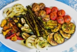 Grilled Vegetable Platter with Lemon, Garlic and Mint