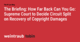 The Briefing: How Far Back Can You Go: Supreme Court to Decide Circuit Split on Recovery of Copyright Damages