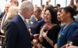 King Charles Holds Hands With Cancer Patients