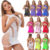 Sexy Women Fishnet Hollow Out Mini Dresses Bodycon Teddy Babydoll Party Clubwear