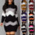 UK Women’s Ladies Sweater Long Sleeve Jumper Casual Bodyocn Mini Dress Size *