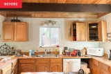 Before & After: Pink Walls and Floral Wallpaper Make This “Drab, Outdated” 1970s Kitchen Almost Unrecognizable